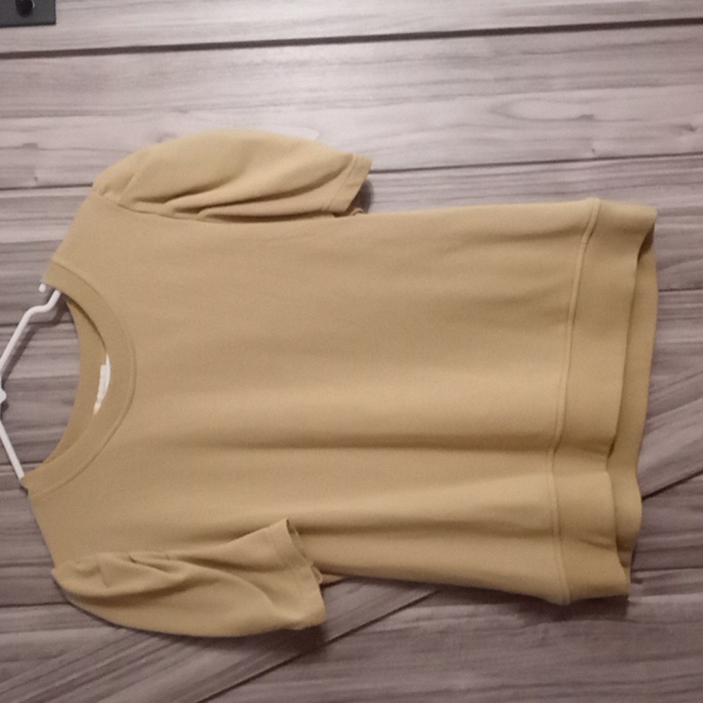 Puffed short sleeve top